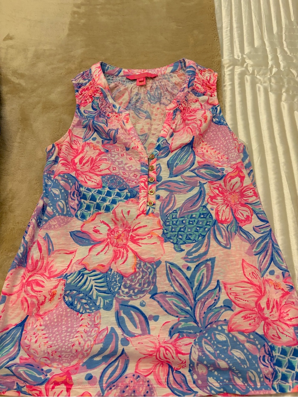 Lilly Pulitzer Pink & Blue Floral top